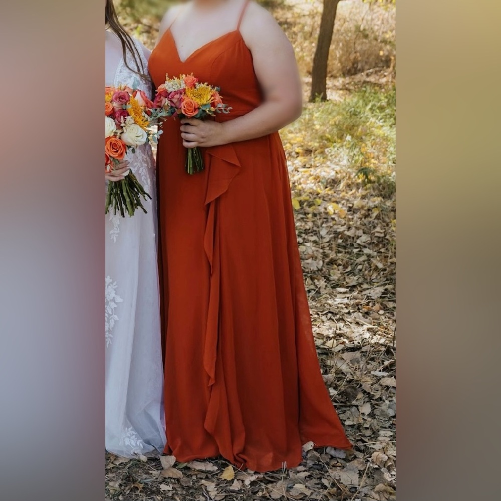 Azazie Rust Orange Gown